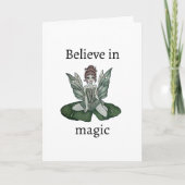 "Enchanted Lily Pond" gevouwen Wenskaart Kaart (Voorkant)