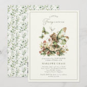 Enchanted Little Fairy Baby shower Invitation Kaart (Voorkant / Achterkant)