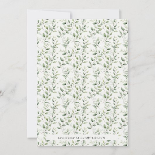 Enchanted Little Fairy Baby shower Invitation Kaart (Achterkant)