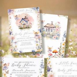 Enchanted Little Fairy op de weg Roze Meisje Baby Kaart