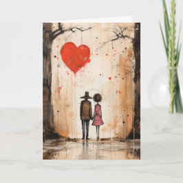 Enchanted Love Stroll Valentijnsdag Kaart