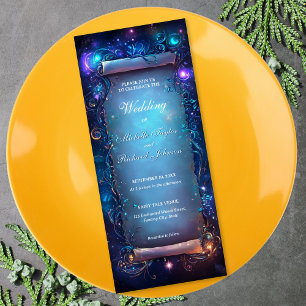 Enchanted Magic Forest Sprookje Trouwboekrol Kaart
