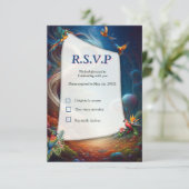 Enchanted Magical Fantasy Creations  RSVP Kaartje (Staand voorkant)