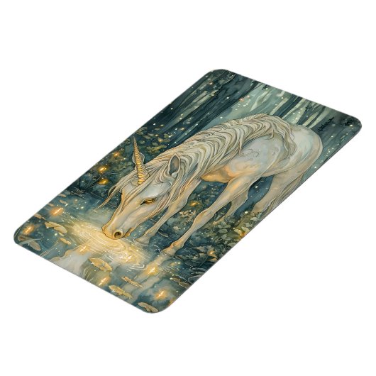 Enchanted Magical Unicorn Fireflies Forest Magneet (Linkerzijde)