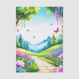 Enchanted Meadow Fairytale Decoupage Tissue Paper Tissuepapier