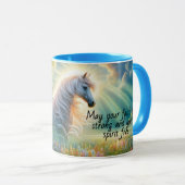 Enchanted Meadow White Horse Mug Mok (Voorkant rechts)