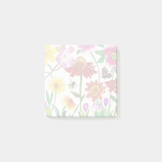Enchanted Meadow Wildflower Art Sticky Notes (Voorkant)