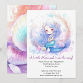 Enchanted Mermaid Baby shower Kaart (Voorkant / Achterkant)