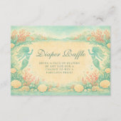 Enchanted Mermaid Lagoon Diapper Raffle Informatiekaartje (Voorkant)