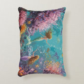 Enchanted Mermaid Underwater Scene Accent Kussen (Voorkant(Verticaal))
