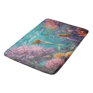 Enchanted Mermaid Underwater Scene Badmat