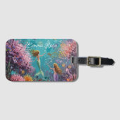 Enchanted Mermaid Underwater Scene Bagagelabel (Voorkant (horizontaal))