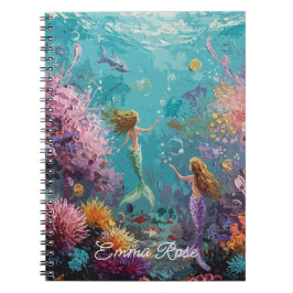 Enchanted Mermaid Underwater Scene Notitieboek