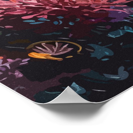 Enchanted Mermaid Underwater Scene Poster (Hoek)