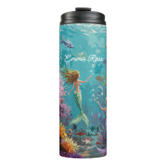 Enchanted Mermaid Underwater Scene Thermosbeker