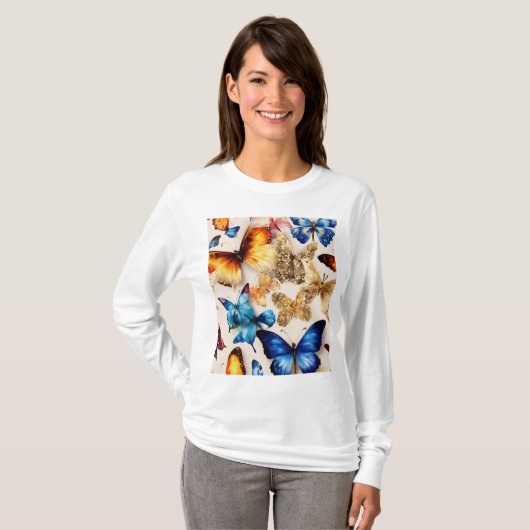 Enchanted Metallic Butterfly T-shirt Collectie (Voorkant volledig)