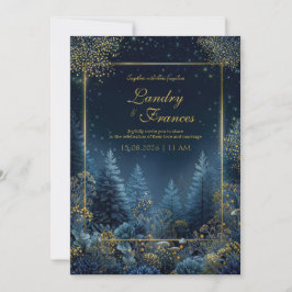 Enchanted Midnight Forest Wedding Kaart
