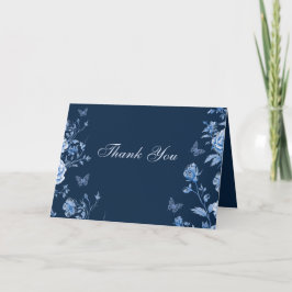 Enchanted Midnight  Spring Flowers Wedding Bedankkaart