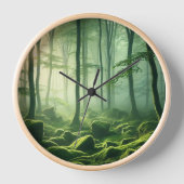 Enchanted Misty Forest Serene Green Woodland Scene (Voorkant)