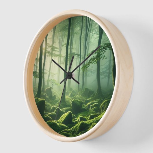 Enchanted Misty Forest Serene Green Woodland Scene (Hoek)