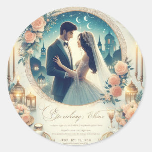 Enchanted Moments: Een nacht om te onthouden Ronde Sticker