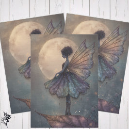 Enchanted Moonlight Fairy Watercolor Fantasy Tissuepapier