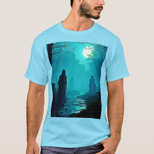 Enchanted Moonlight Forest Spirits T-shirt (Voorkant)
