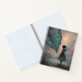 Enchanted Moonlit Leaf Fairy Watercolor Fantasy Notitieboek (Binnen)
