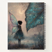 Enchanted Moonlit Leaf Fairy Watercolor Fantasy Notitieboek (Achterkant)