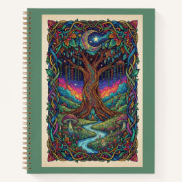 Enchanted Moonlit Tree of Life Zentangle Journal Notitieboek