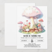 Enchanted Mushroom Fantasy Verjaardag Kaart (Voorkant / Achterkant)