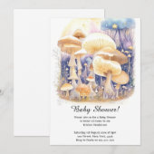 Enchanted Mushroom Forest Baby shower Invitation Kaart (Voorkant / Achterkant)