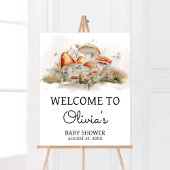 Enchanted Mushroom Forest Baby shower Welkom Poster