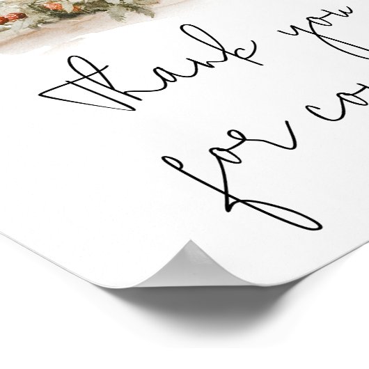 Enchanted Mushroom Forest Bedankt voor uw komst Poster (Hoek)