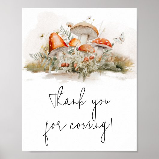 Enchanted Mushroom Forest Bedankt voor uw komst Poster (Voorkant)