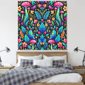 Enchanted Mushroom Forest Dream Canvas Afdruk (Insitu (Slaapkamer))