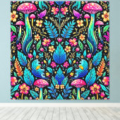 Enchanted Mushroom Forest Dream Canvas Afdruk (Insitu (Houten vloer))