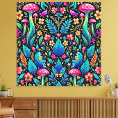 Enchanted Mushroom Forest Dream Canvas Afdruk (Insitu (Woonkamer))
