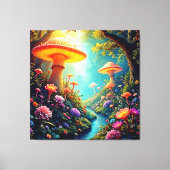Enchanted Mushroom Forest Dream Canvas Afdruk (Voorkant)