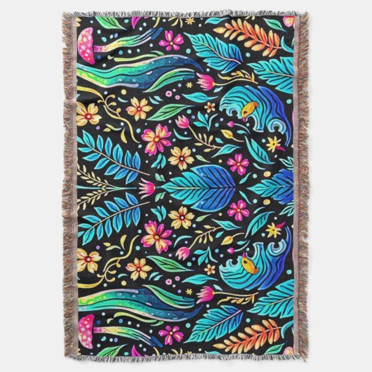 Enchanted Mushroom Forest Dream Deken (Voorkant Verticaal)