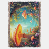 Enchanted Mushroom Forest Dream Deken (Voorkant Verticaal)