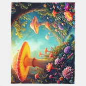 Enchanted Mushroom Forest Dream Fleece Deken (Voorkant)