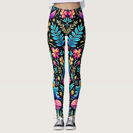 Enchanted Mushroom Forest Dream Leggings (Voorkant)