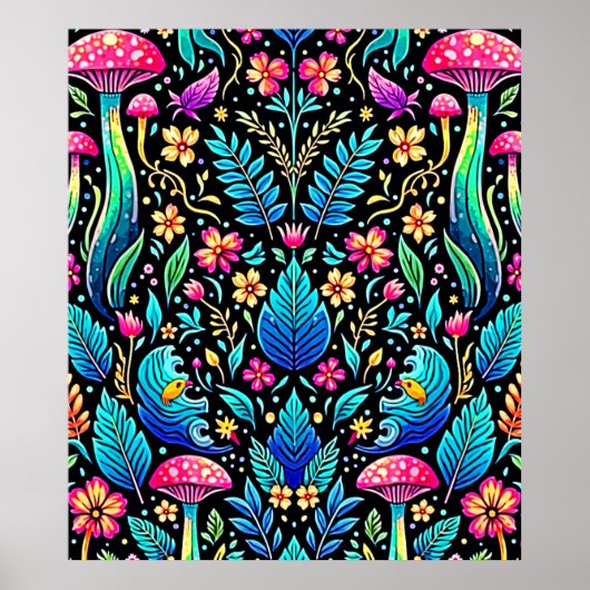 Enchanted Mushroom Forest Dream Poster (Voorkant)