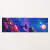 Enchanted Mushroom Forest Night Design Yogamat (Voorkant (horizontaal))