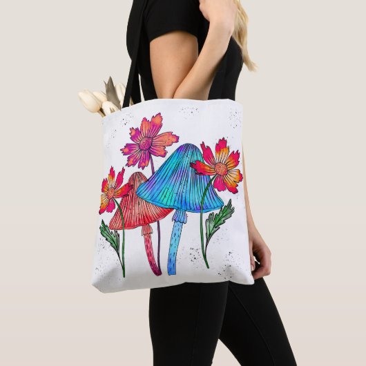 Enchanted Mushroom Garden Canvas tas (Dichtbij)