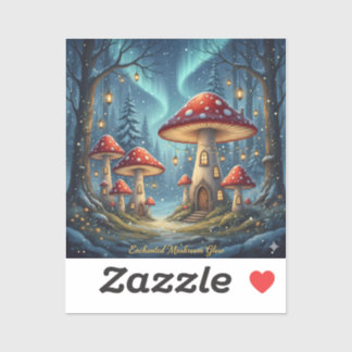 Enchanted Mushroom Glow Mug – Magical Fairy Fores Sticker