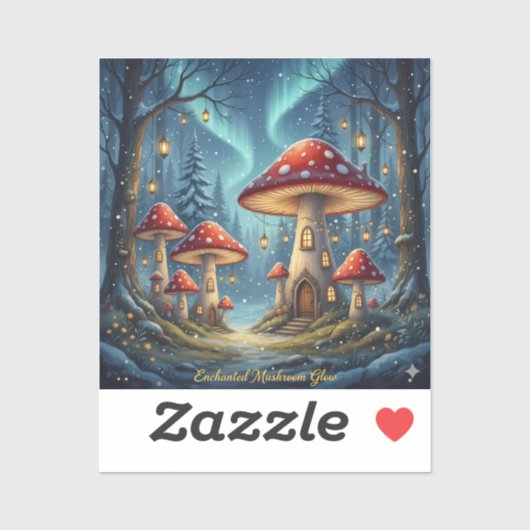  Enchanted Mushroom Glow Mug – Magical Fairy Fores Sticker (Vel)