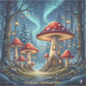  Enchanted Mushroom Glow Mug – Magical Fairy Fores Sticker (Voorkant)