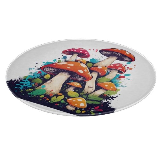 Enchanted Mushroom Meadow: een grillig wonderland Snijplank (Hoek)